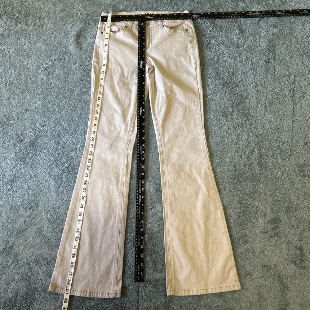 LEI Sophia Hipster Flare Pants Tan Khaki Junior Size 3 Y2K - Picture 7 of 7
